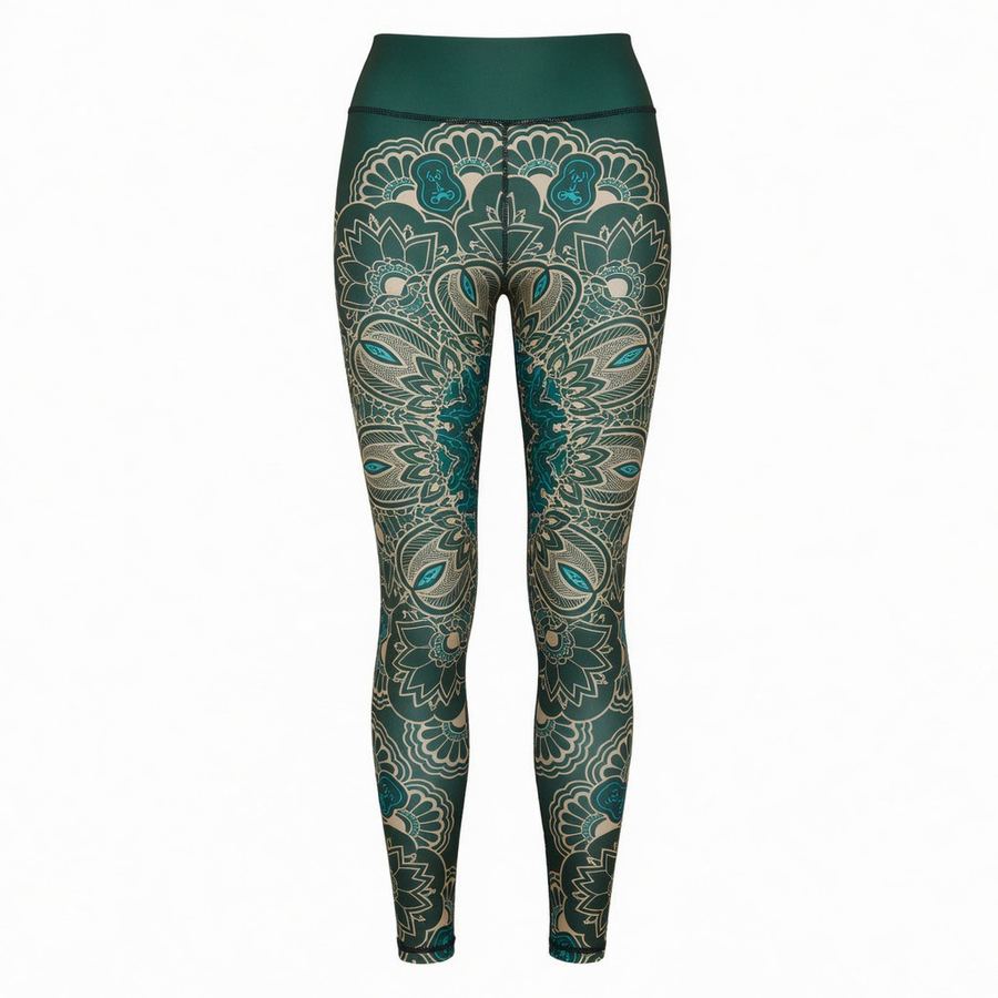 AUM Aura printed yoga leggings — limited edition Bali-inspired activewear